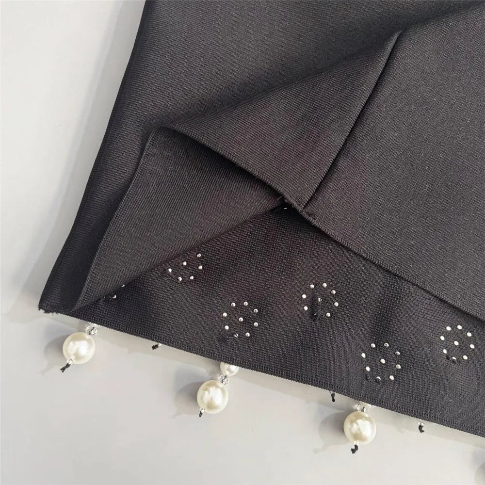 Luxury Beading Bandage Dress