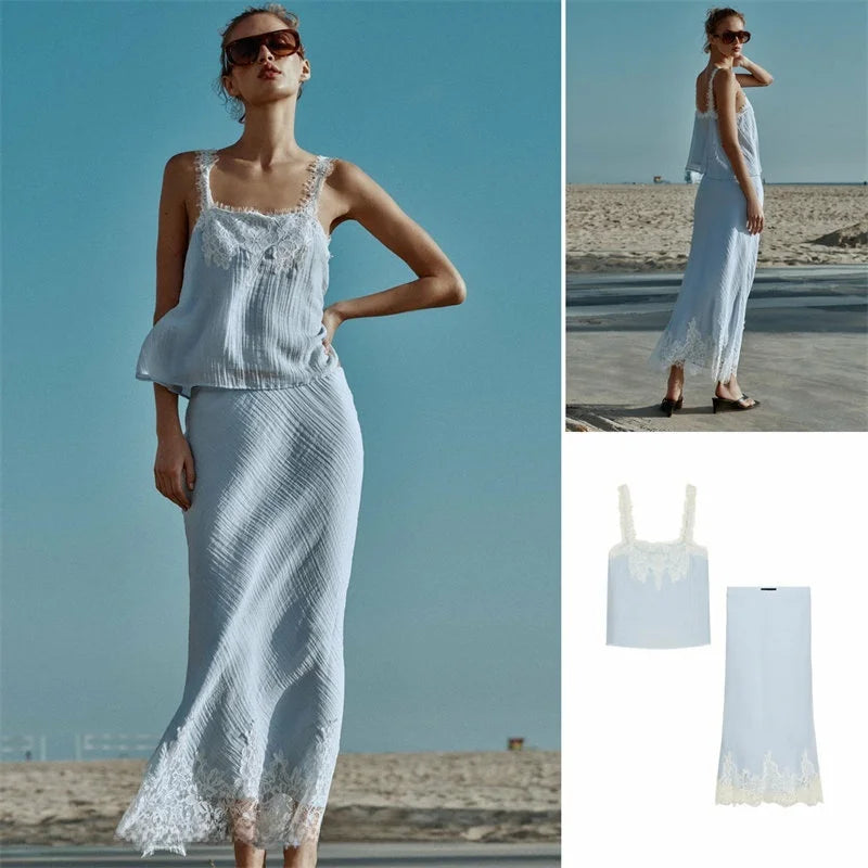 Zara Lace Skirt Set