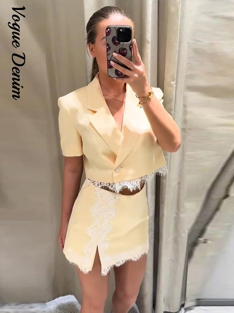 Zara Yellow Blazer & Skort