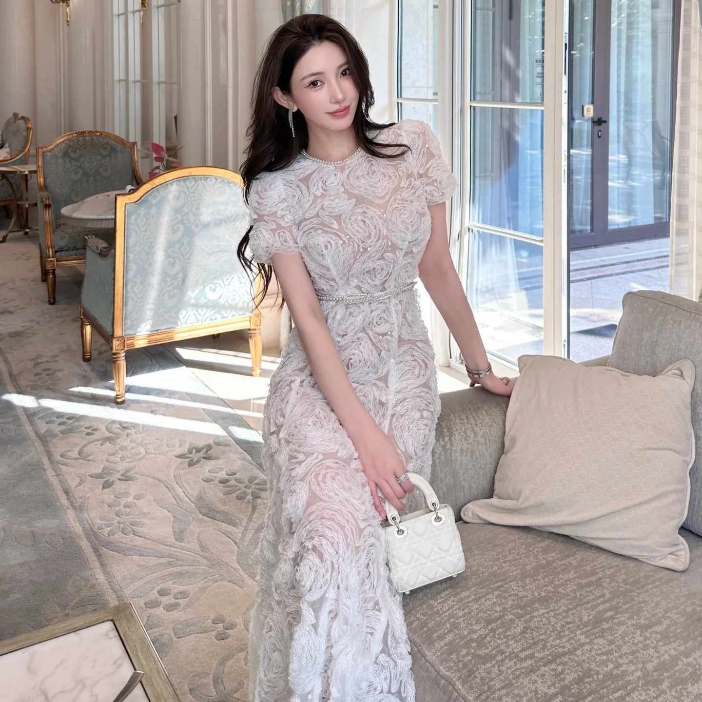 Self portrait white lace dress
