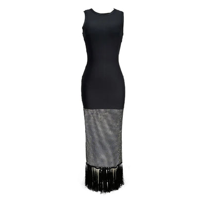 Fringe Mesh Diamond dress