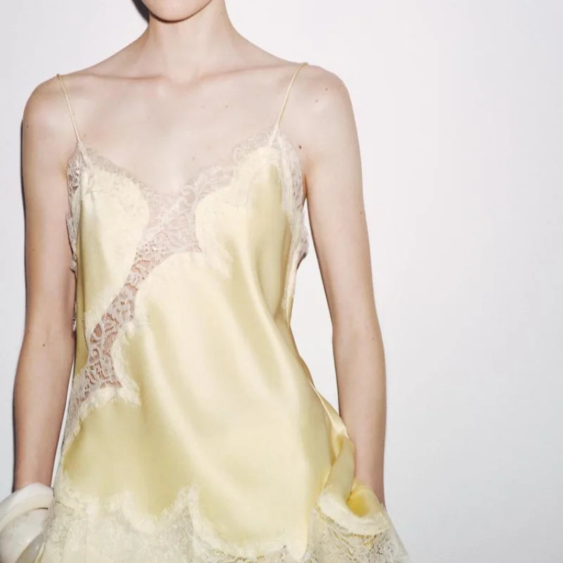 Lace Satin Cami Zara Vibes Top