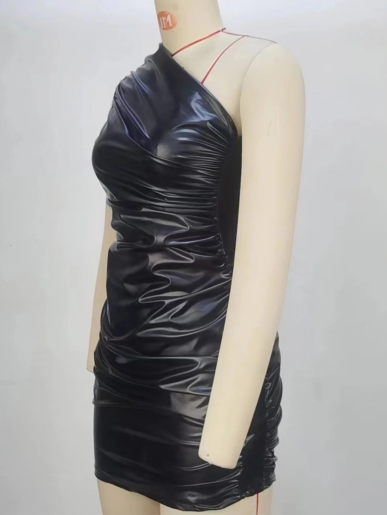 Black Faux Leather Dress - Premium Collection