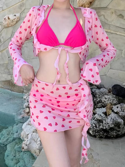 Pink Hearts Bikini set