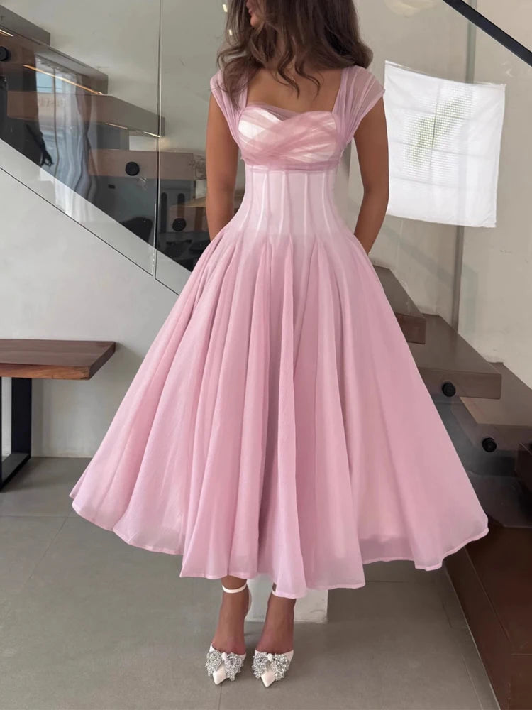 Pleated Evening Dress