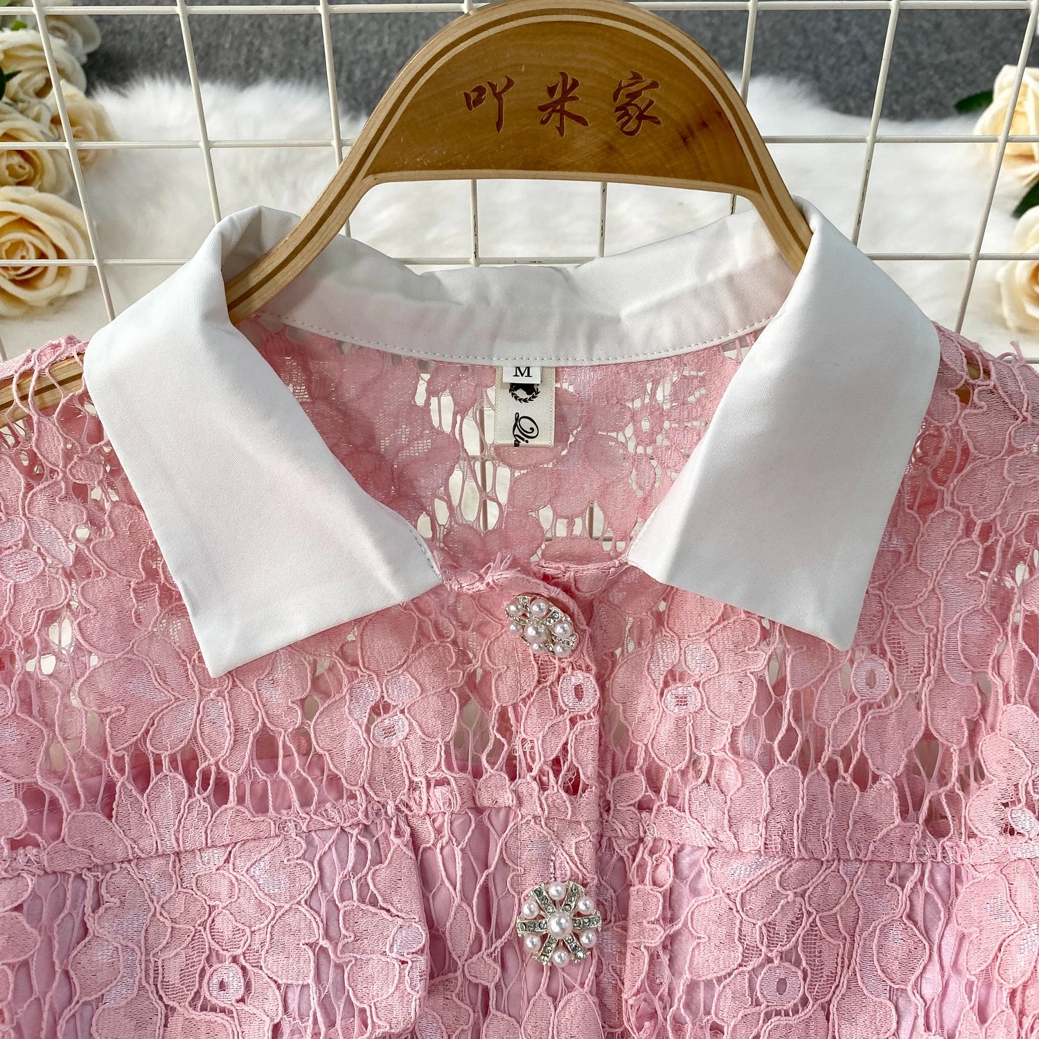 Selfportrait Buttons Diamonds Lace Dress
