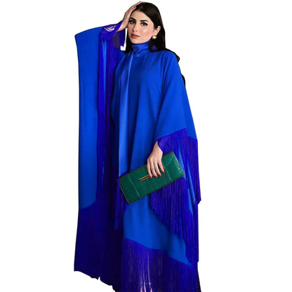 RAmadan Silk Tassel Dress Morocco Kaftan Jalabiya