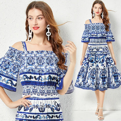 Porcelain Majolica Print MIdi