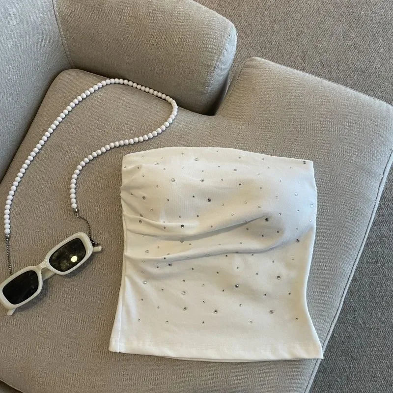 Party embellished Tube Tops