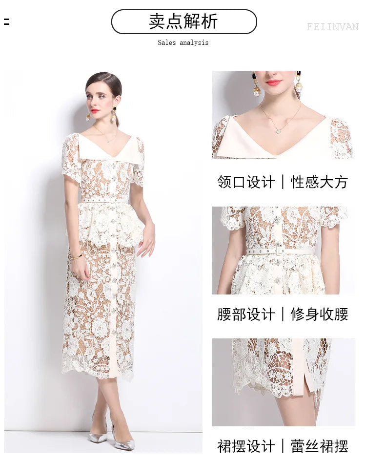 White Elegant Lace dress