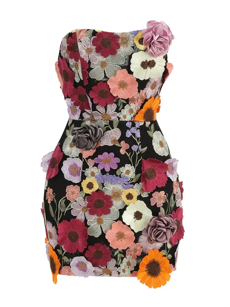 3D Flower Party Dress