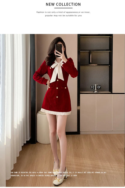 Luxury Burgandy red Velvet Dress