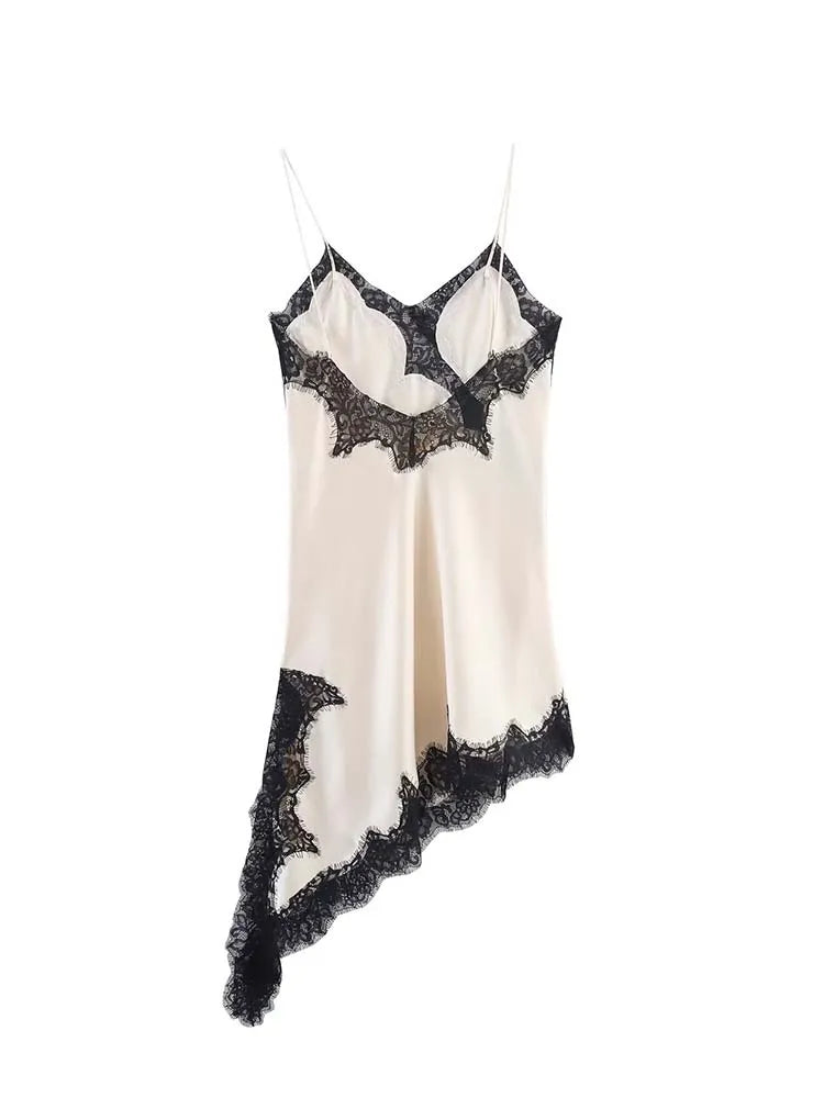 Zara Lace Asymmetric Dress- 24 hrs - Shellss