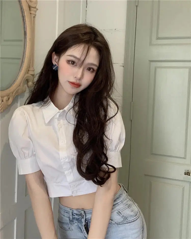 Puff sleeve White Shirt