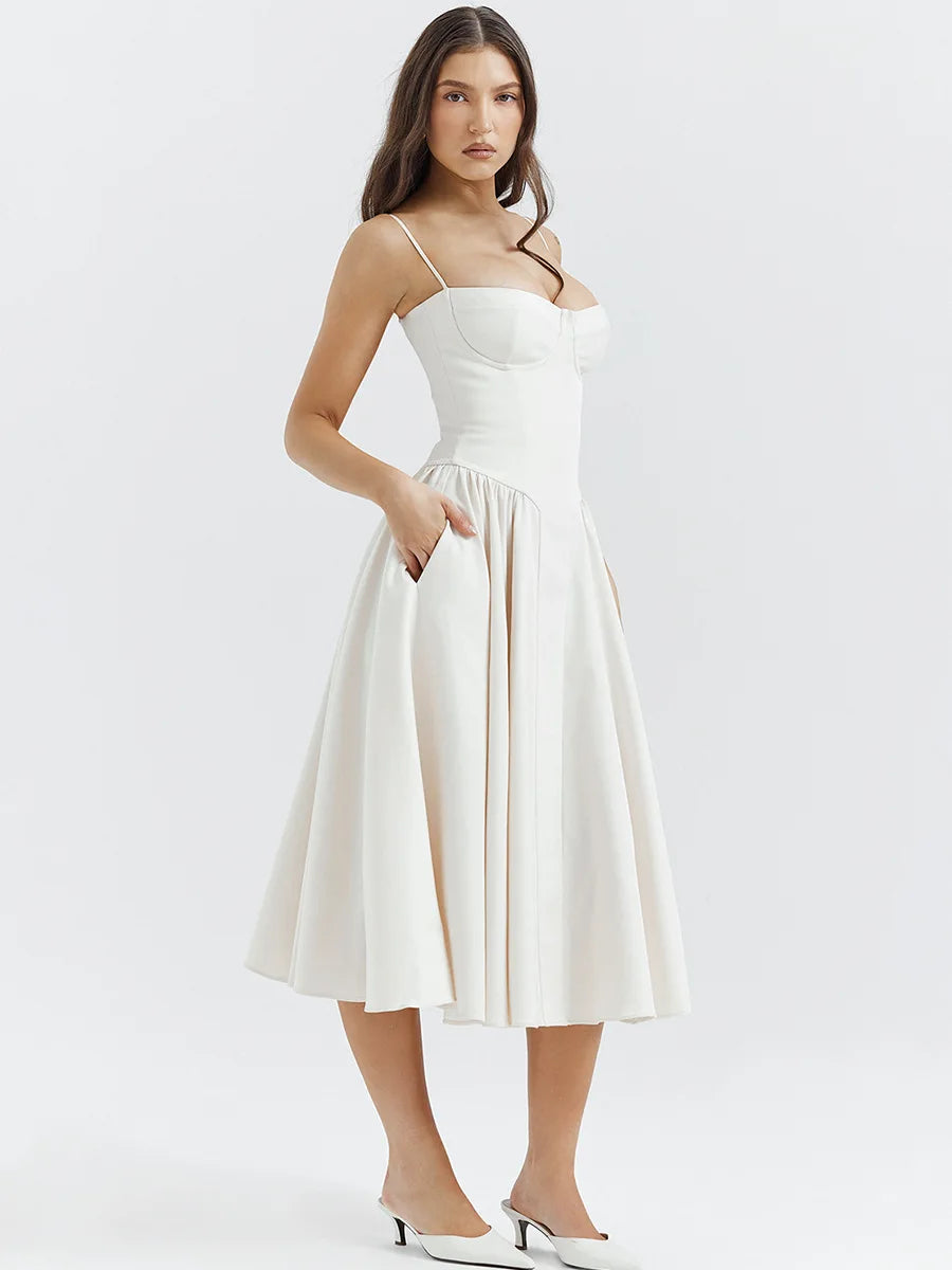 Elegant Midi with Pockets - Shellss
