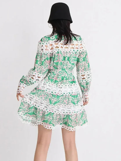 Vintage Court Style Lace Dress