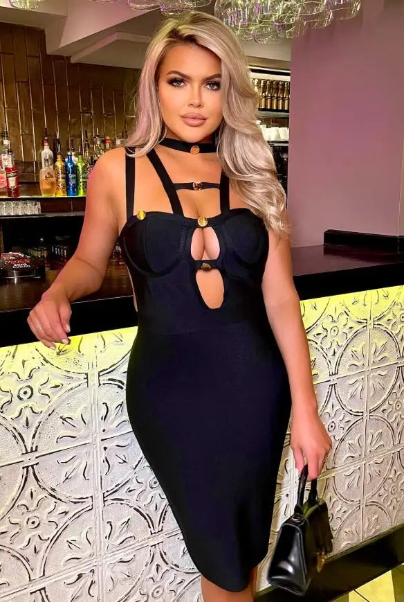 Cut Out Hollow Bandage Dress