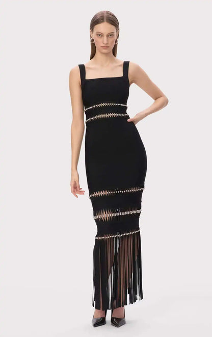 Celebrity Dress Fringe Tassel