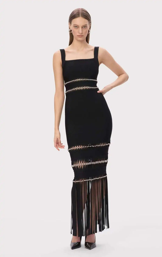 Celebrity Dress Fringe Tassel