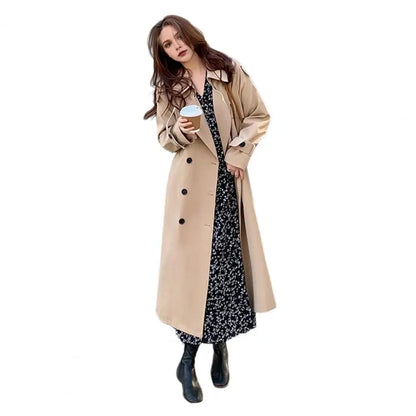 Trench Coat Windbreaker Women's Spring Autumn Trench Coat Korean Short Ladies Solid Coat Women Double Bbreasted Outwear