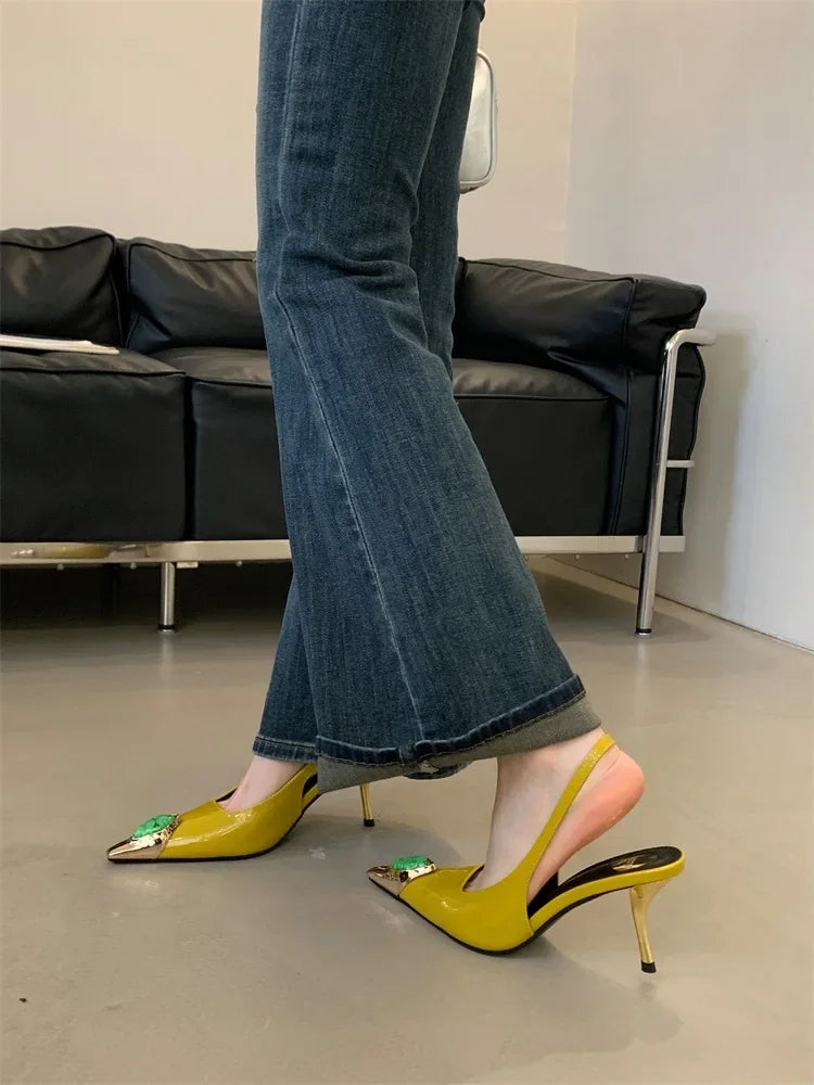 Designer heels Inlay Diamonds