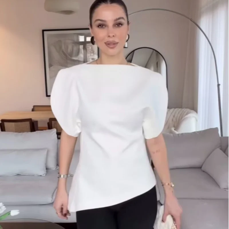 Asymmetrical puff Zara top