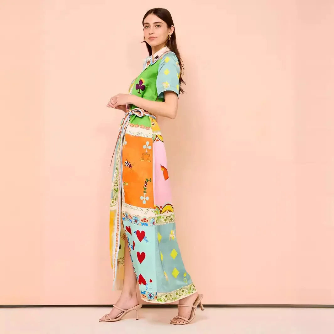 Casual Colorful summer Belted