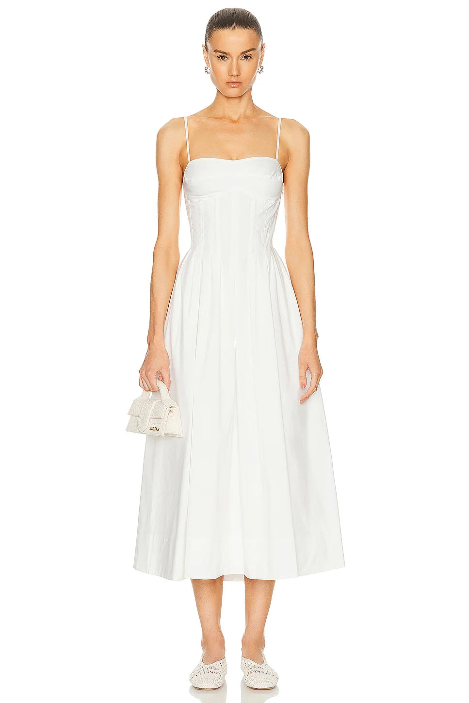 Ele High Waist White Dr JS Beautiful Beach Vaion Gown with Soft Light Filter Built-in Cotton Blend Svel X Ver... - Shellss