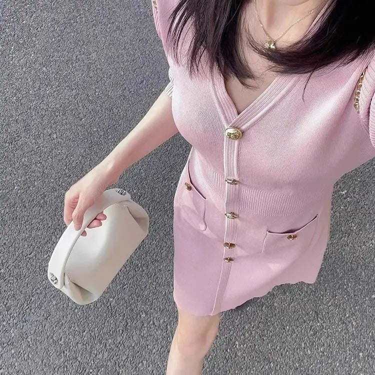 Pink Buttoned Sandro Vibes