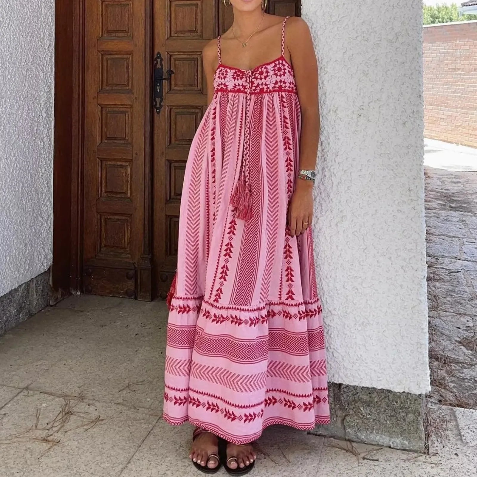 Zara Pink Resort Summer Dress