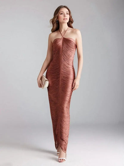 Celebrity Backless Halter Tassel cult gaia vibes