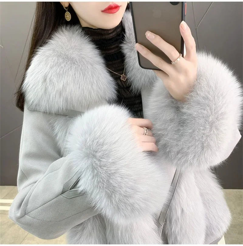 Women's Short Faux Coat Autumn Winter Imitation