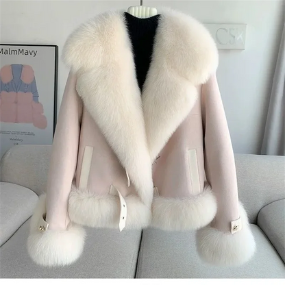 Fashion Imitation Fox Fur Grass Coat Women's Short 2