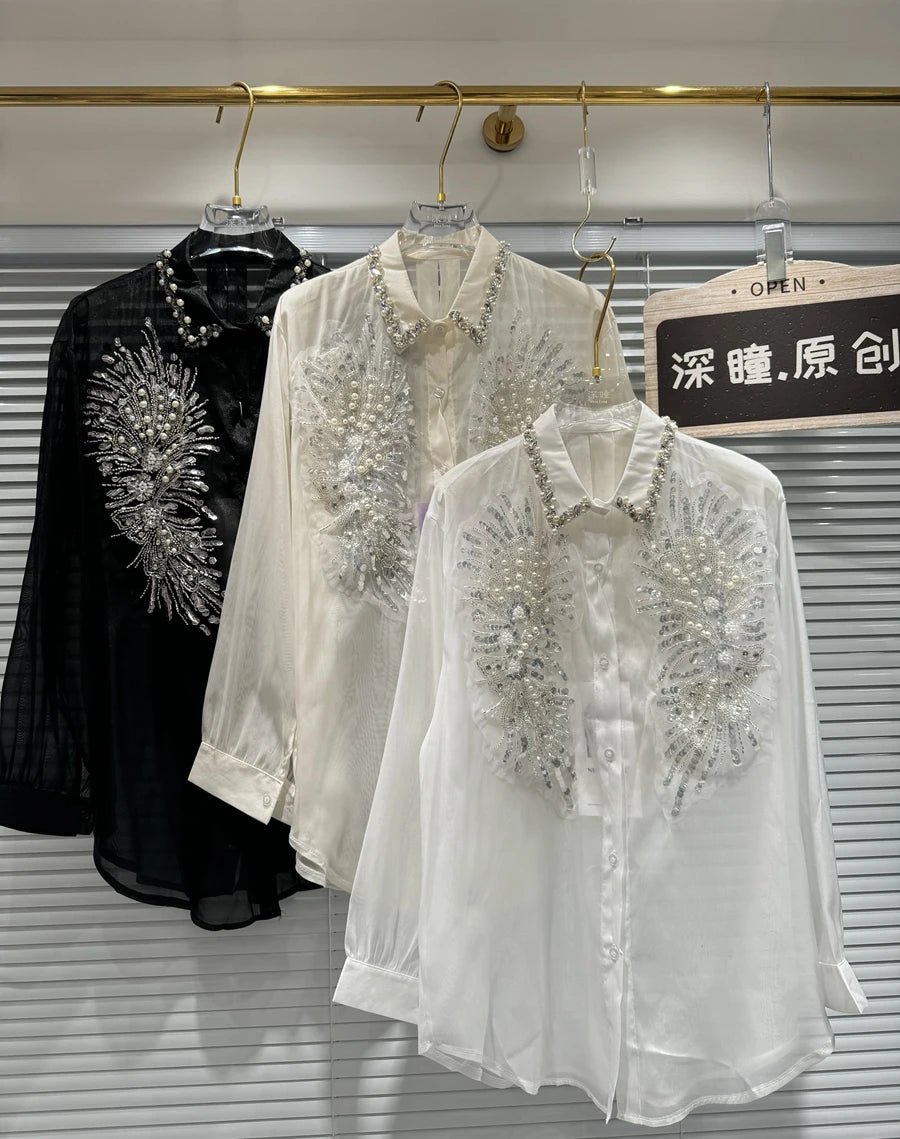 Luxury Embellished Shirt - The Royals Collection