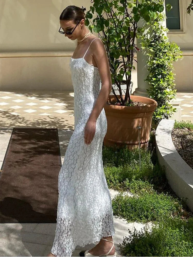 1 Lace White beach resort summer dress