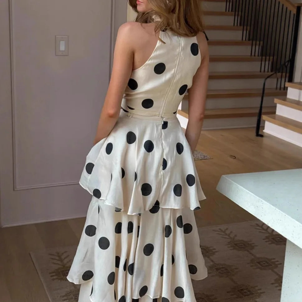 Emily In Paris Inspired Skirt Top Polka Dots