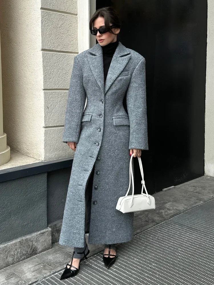 LONG Chic woolen coat