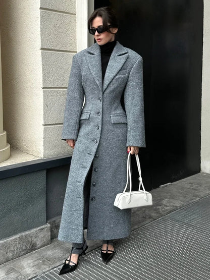 LONG Chic woolen coat