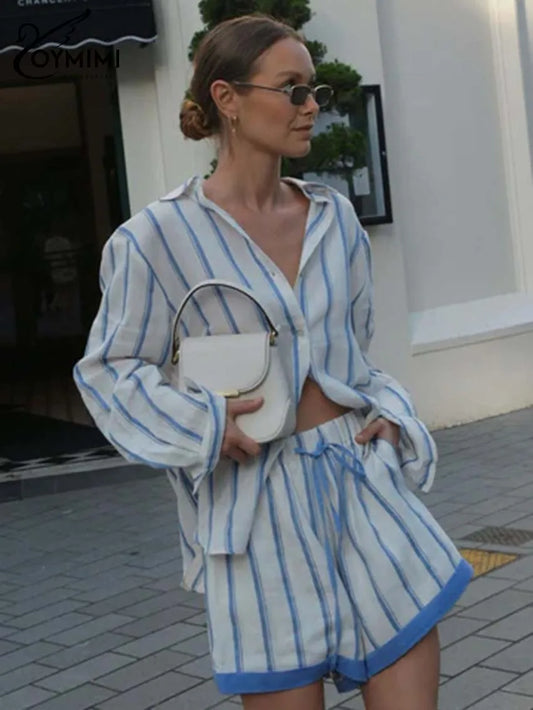 2 Pieces Striped shorts Set
