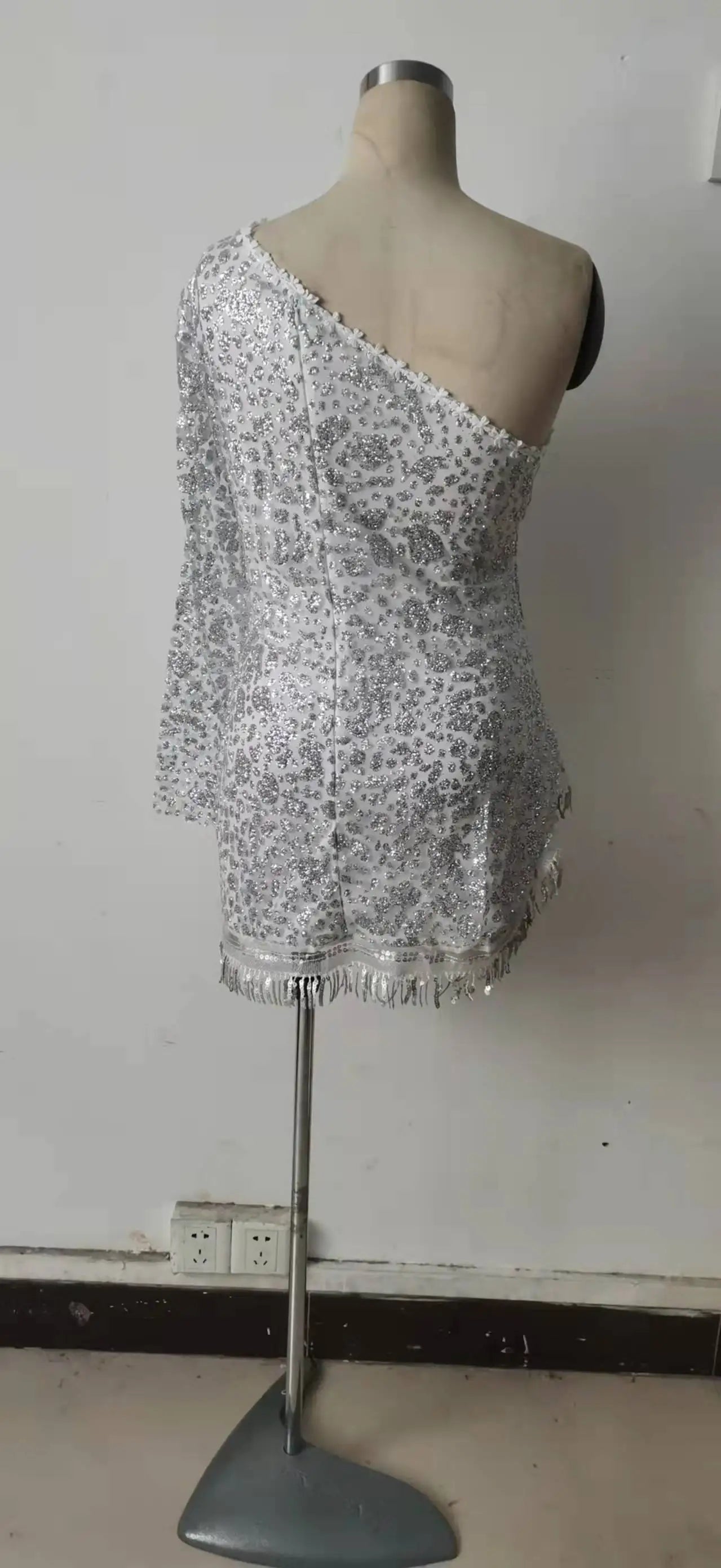 Silver embellished sparkly Party