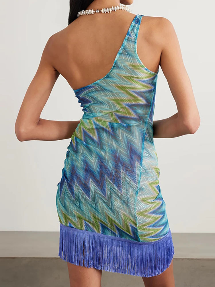 zigzag Missoni vibes 1 shoulder