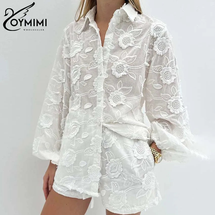 Summer White 2 Piece Co ord Shorts Sets - Shellss