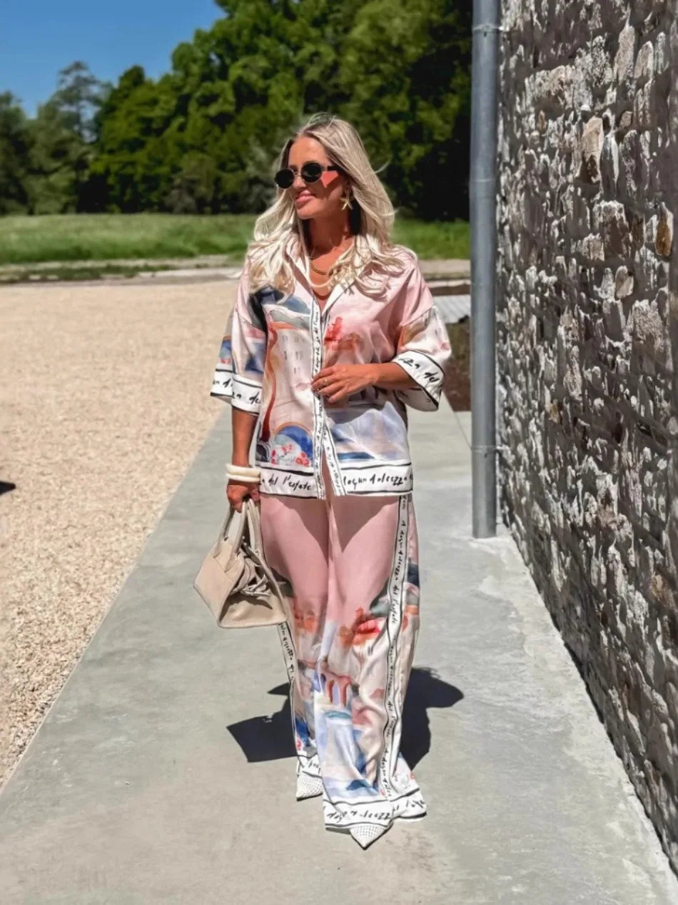 Silk Summer Printed Posh Set