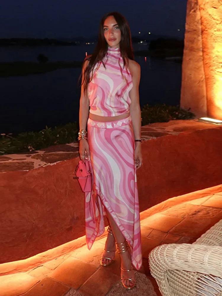 1 Pucci Vibe marble print skirt Set