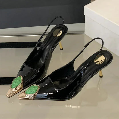 Ultra Luxurious Gemstone Pointed heels