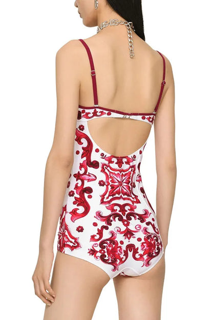 1Dolce Queen majolica Print Bikini