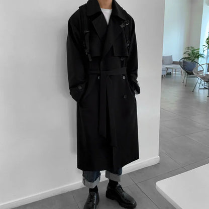 IEFB Men's Wear Trend Autumn Casual Trench Coat With Belt