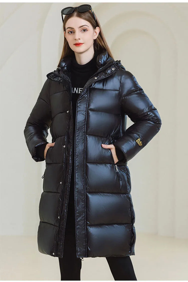 Black Gold Down Jacket For Women's Classics