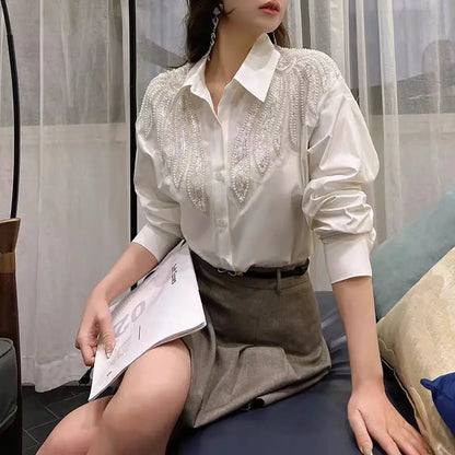 TheRoyals Collection- Sequined White shirt