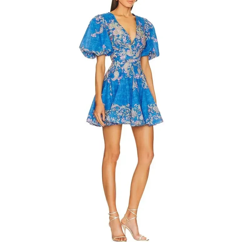 ZimmermanVIbes Puff-sleeve A-line